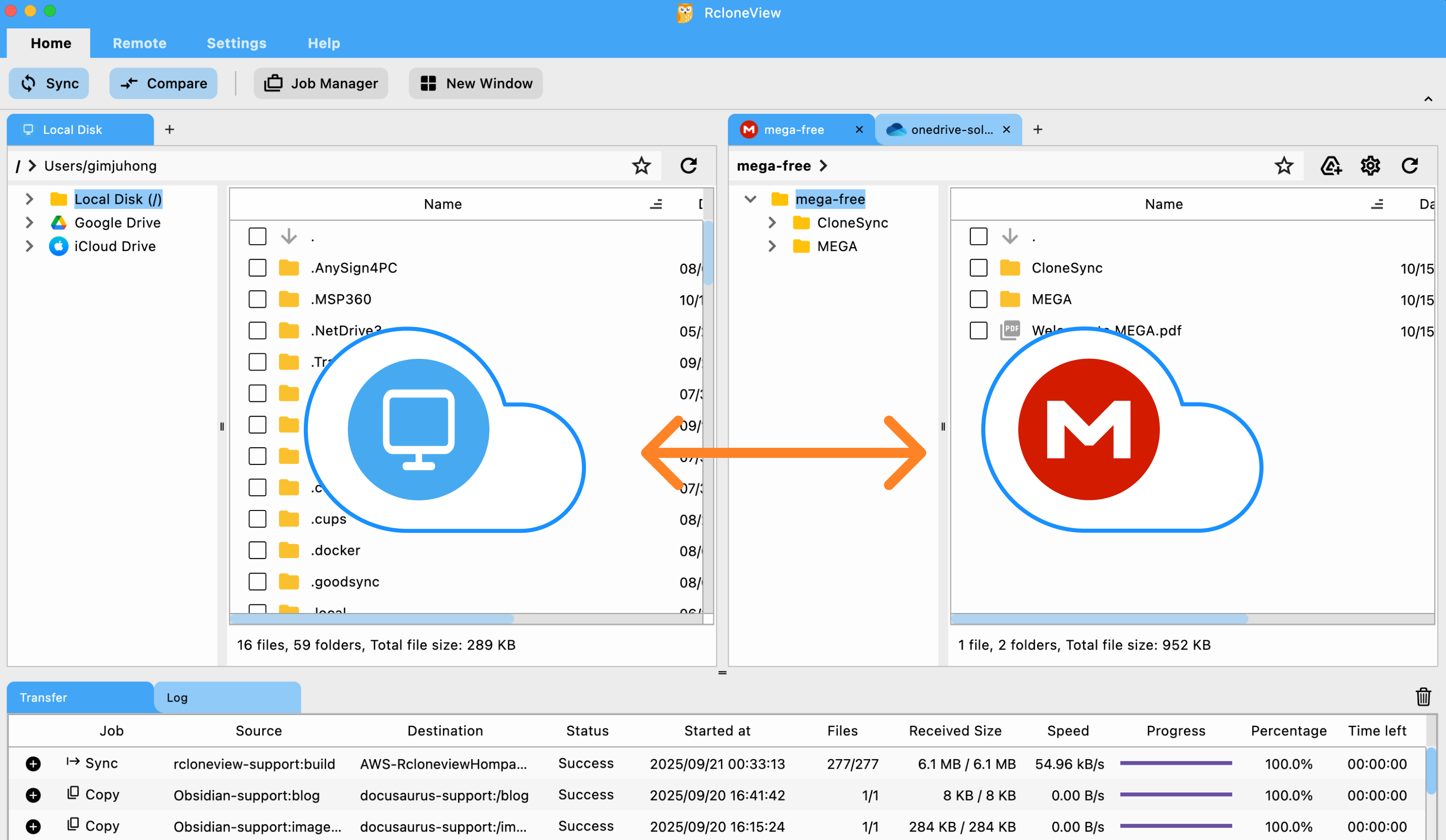 open local hard drive and mega