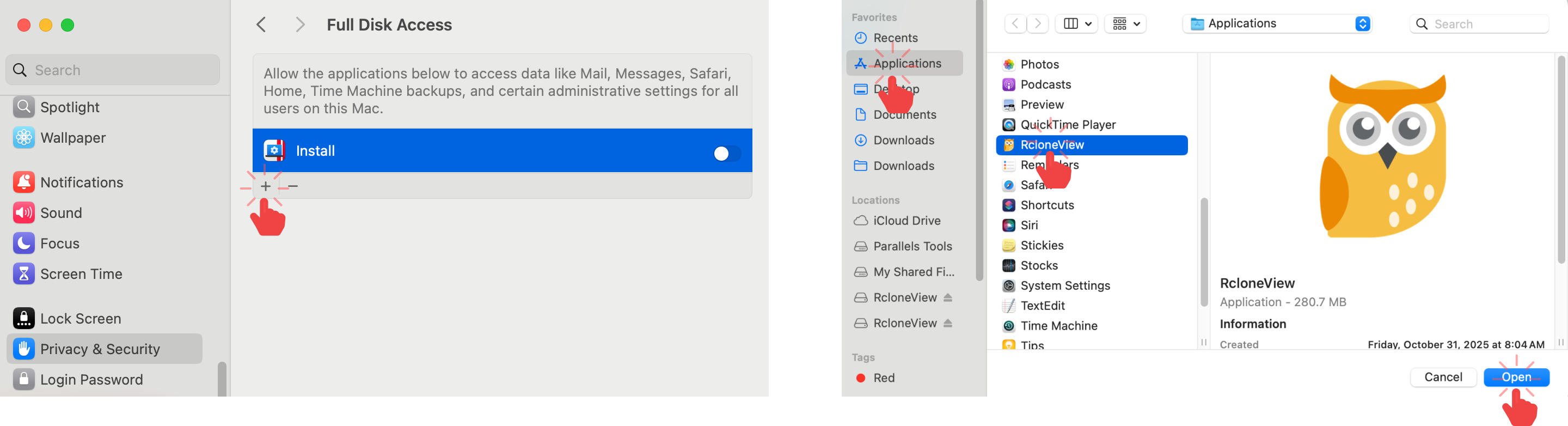 mac allow full disk access