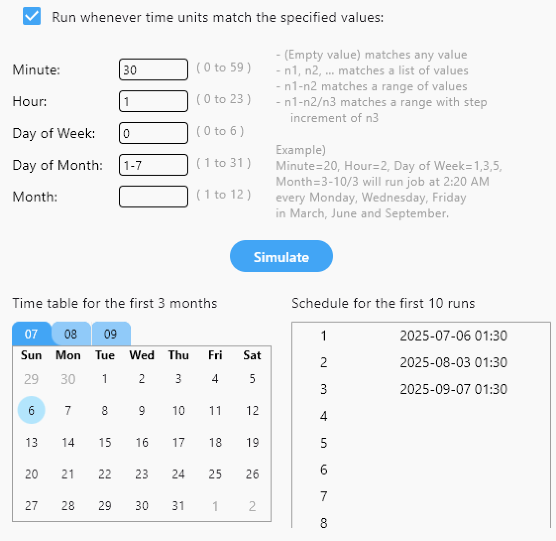 Schedule automatic jobs in RcloneView