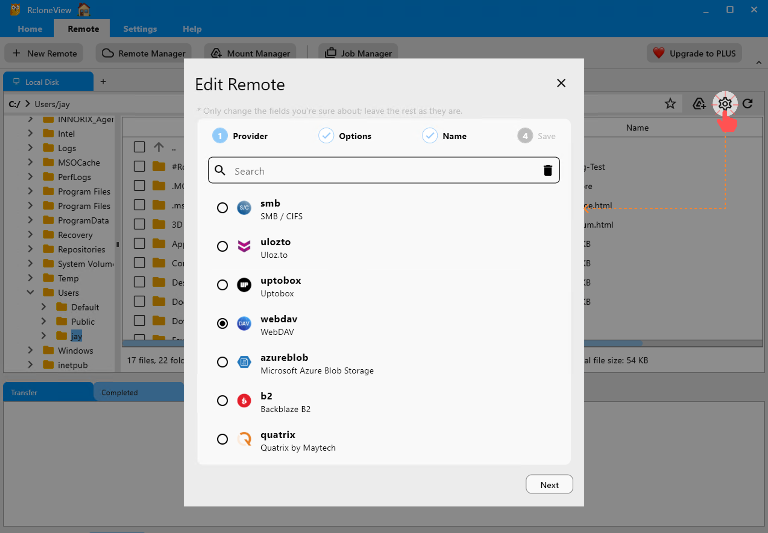 edit remote from explorer panel