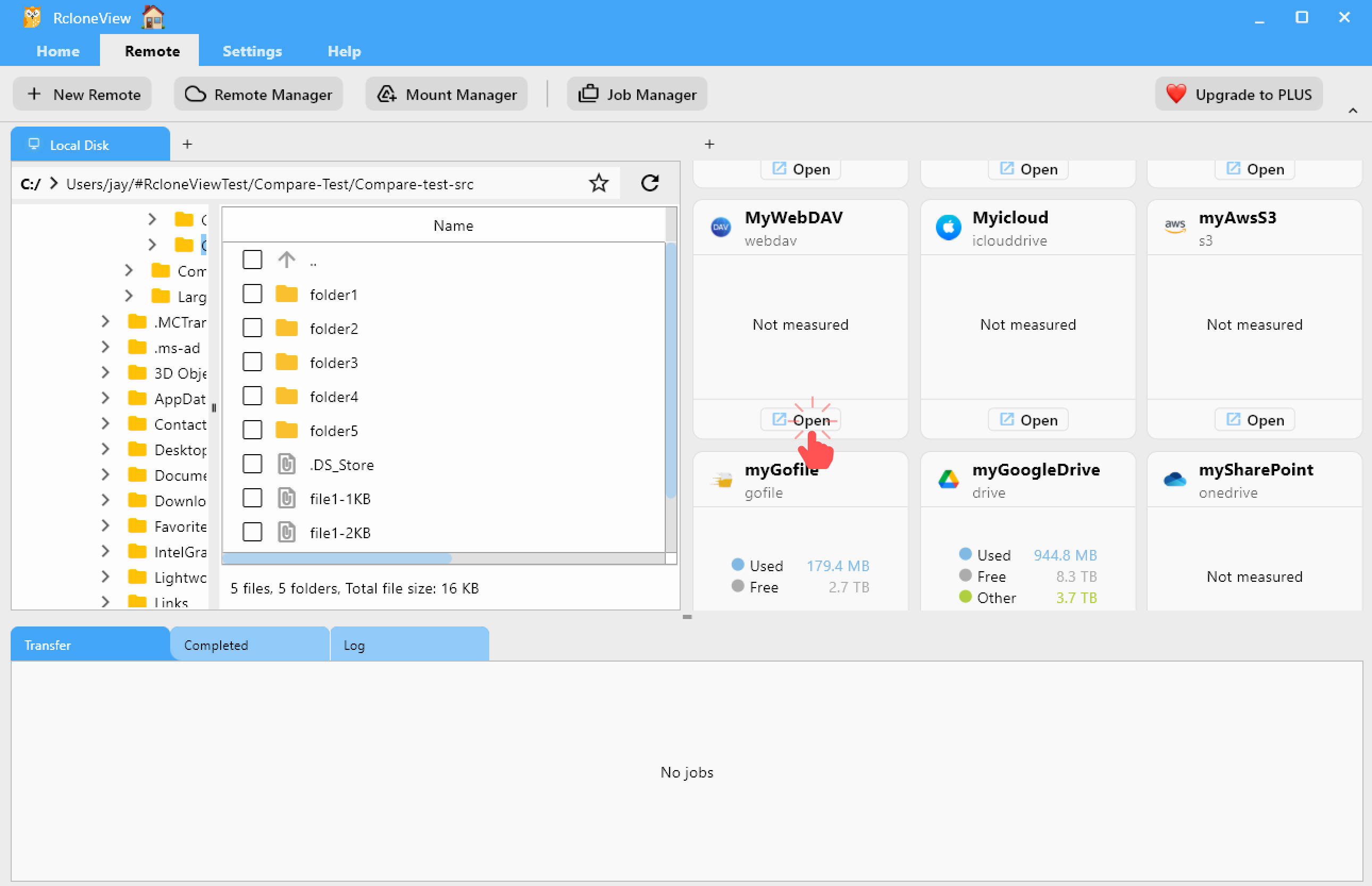 open remote by remote card