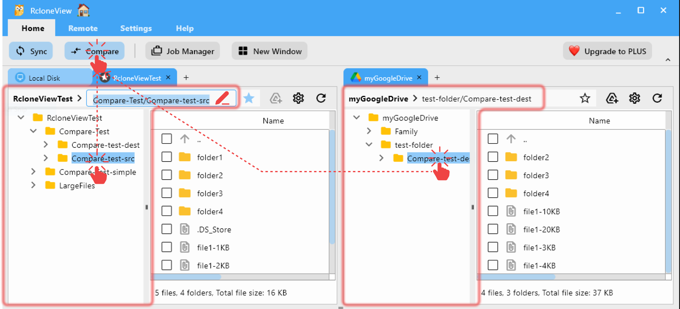 select compare folder
