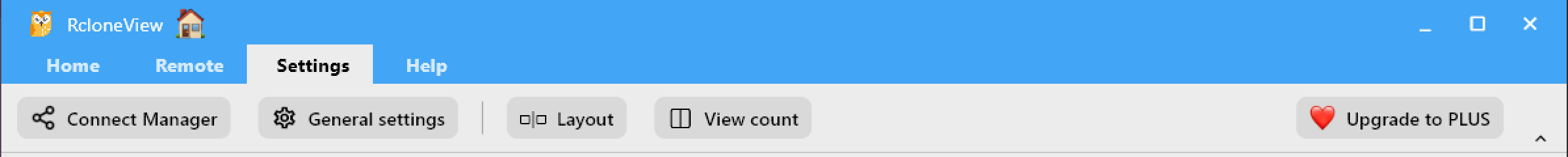 settings menu toolbar