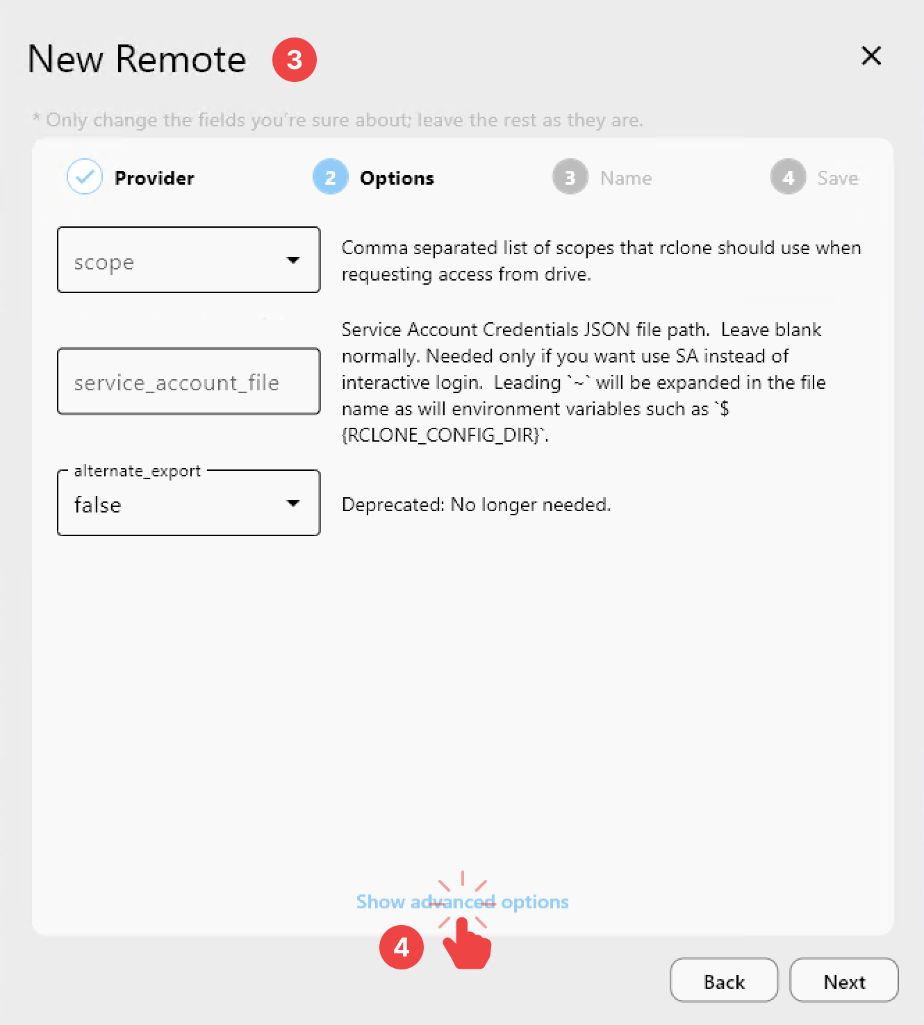 add google drive computer remote options
