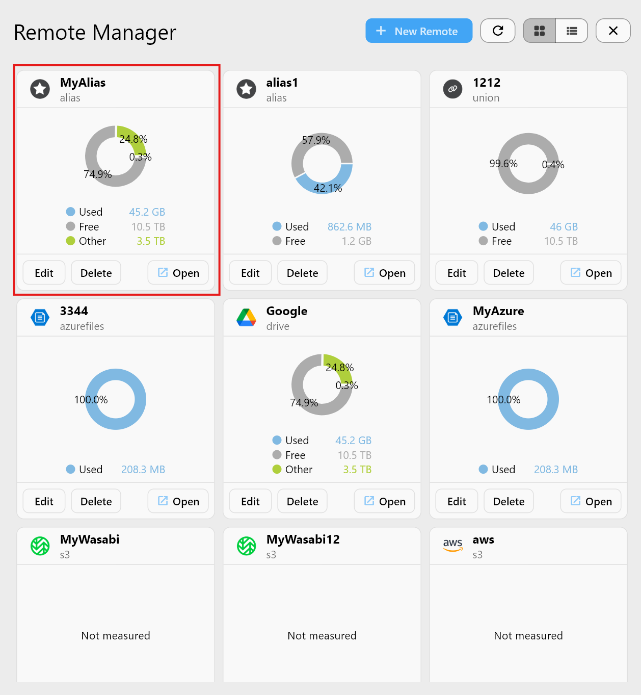 remote manager alias