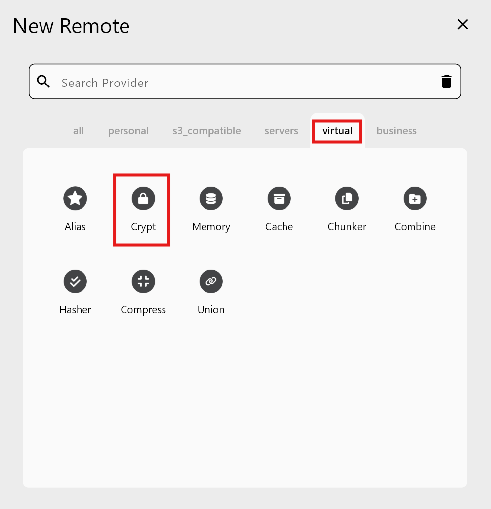 Add Crypt remote