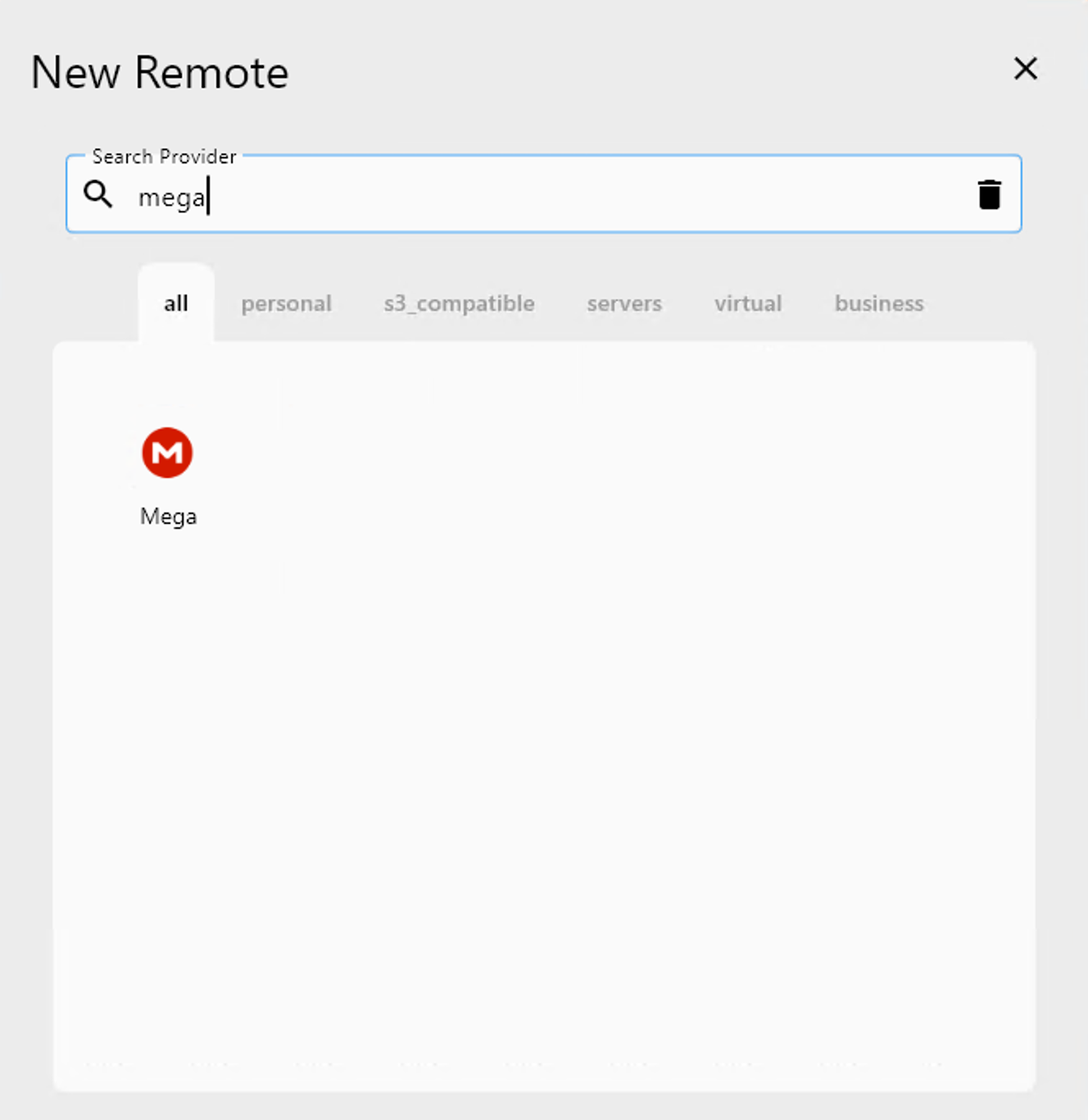 select mega to add remote