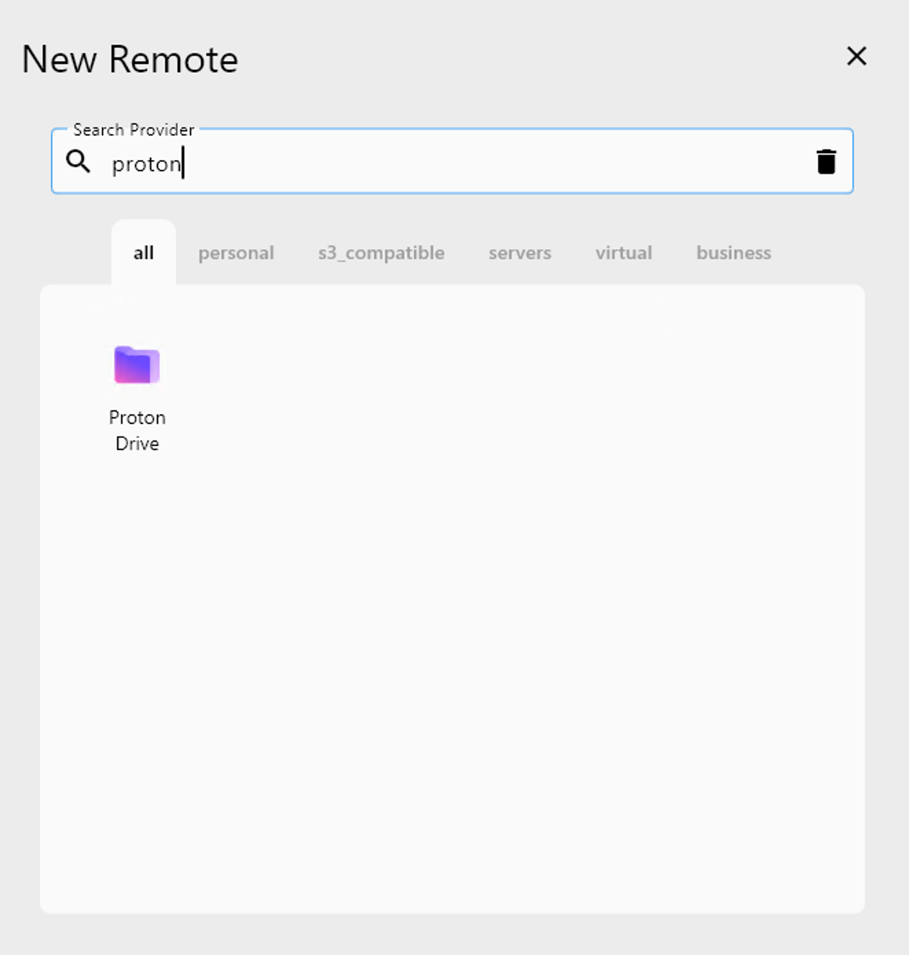 select proton drive remote