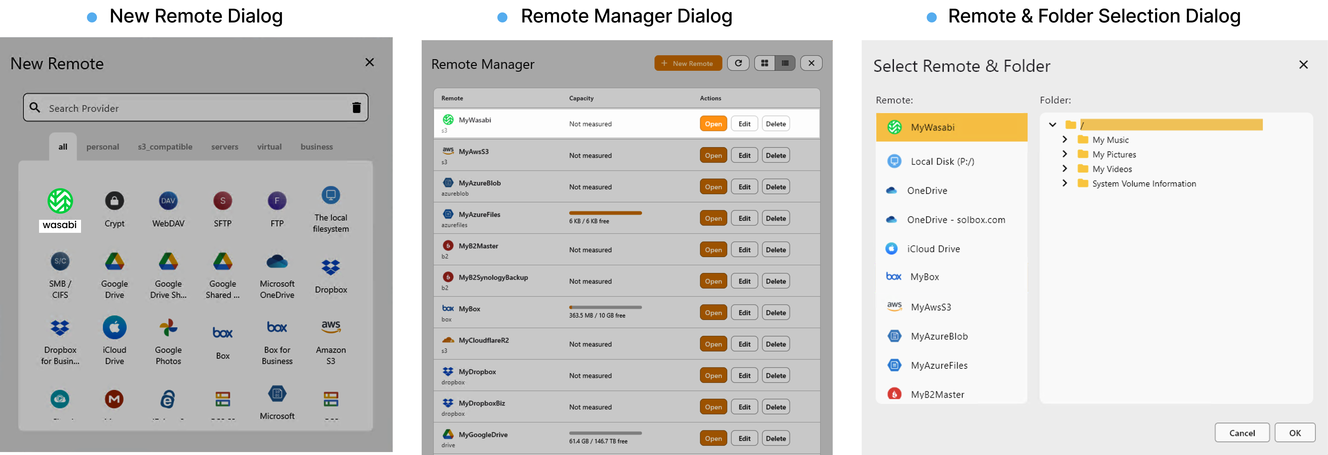 wasabi first in management dialog