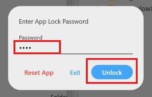 App Lock unlock prompt