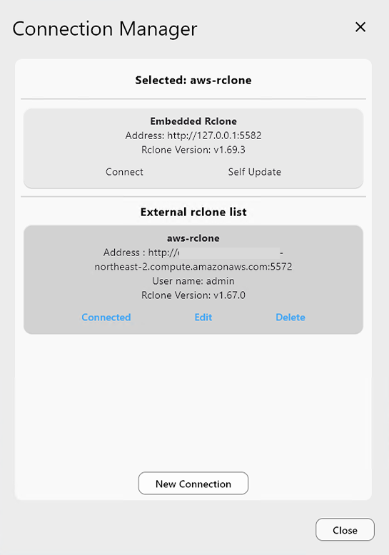 connected to ec2 rclone