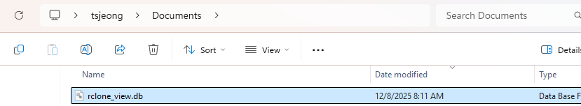 Default database path on Windows