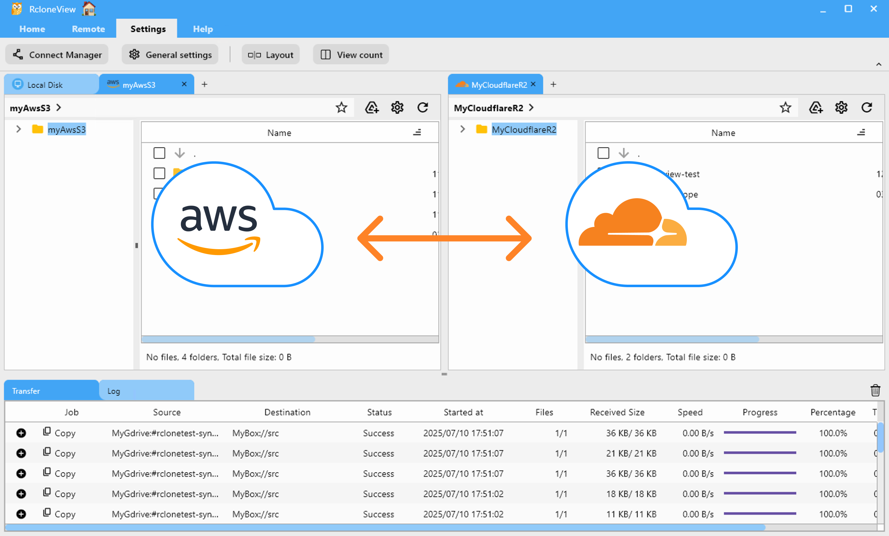 open aws s3 and cloudflare r2 remotes