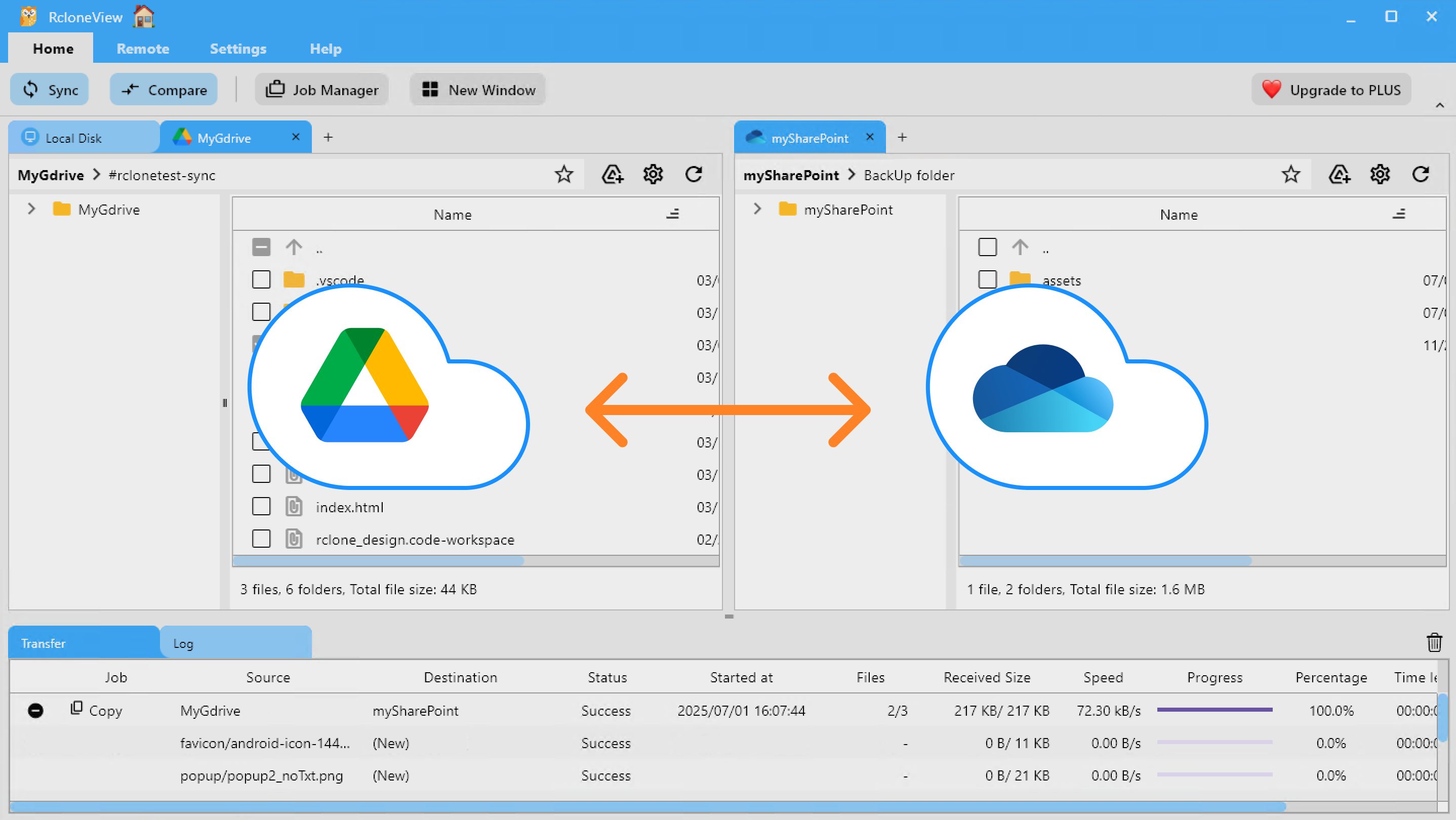 open google drive and onedrive