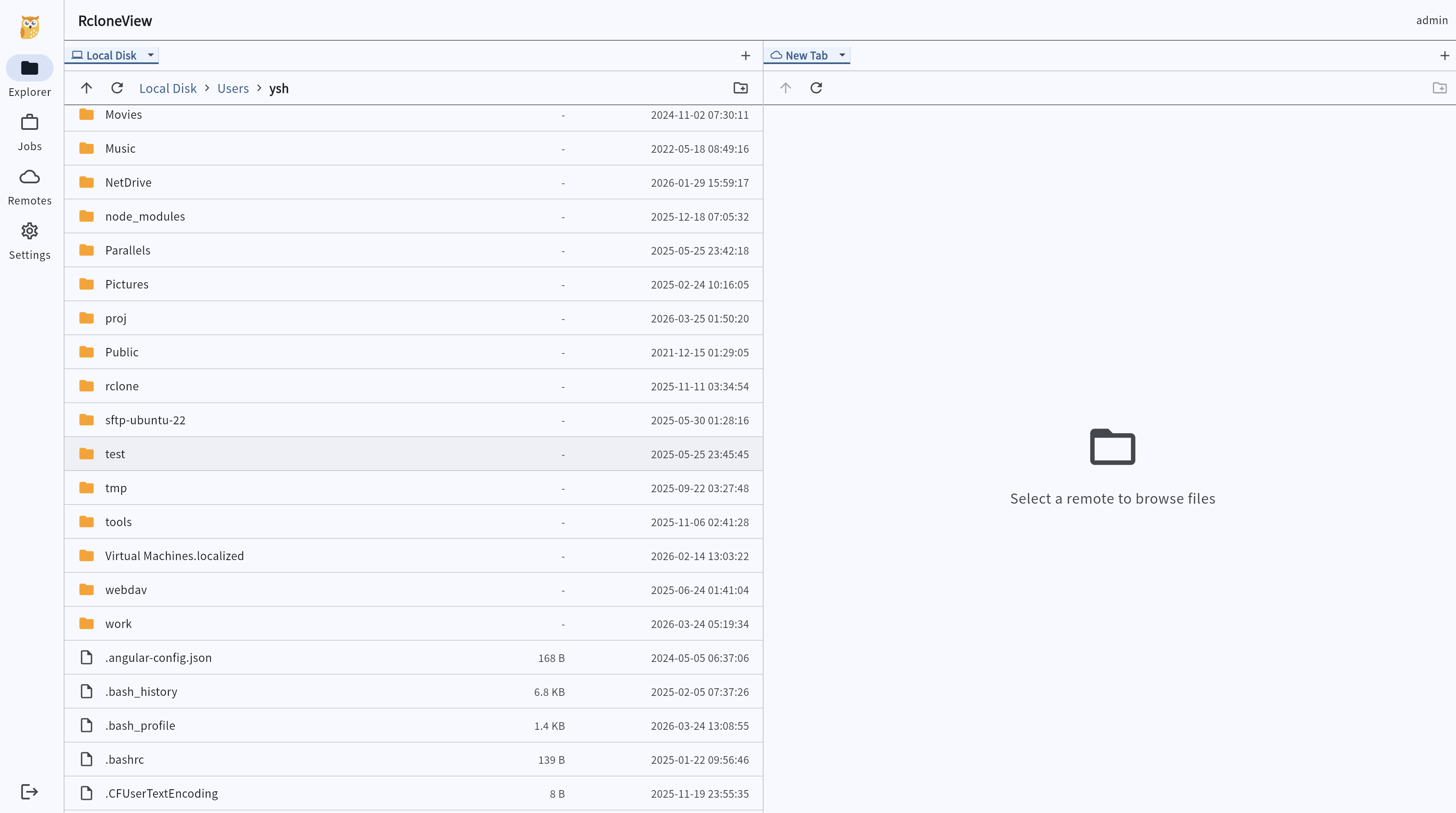 RcloneView Web Frontend Explorer